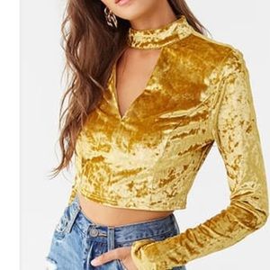 Crushed velvet top